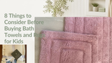Willow & Fern soft pink bath rug and embroidered butterfly towel set styled for a kids' bathroom