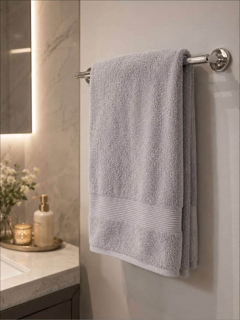 Silver Grey Premium 700 GSM Cotton Towel Set - Image 5