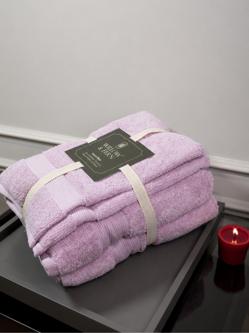 Soft Pink Premium 700 GSM Cotton Towel Set