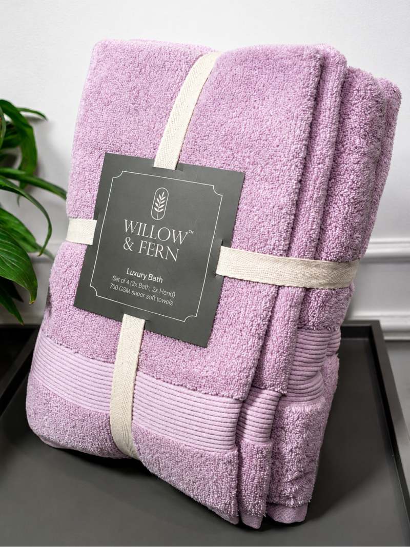 Soft Pink Premium 700 GSM Cotton Towel Set - Image 2