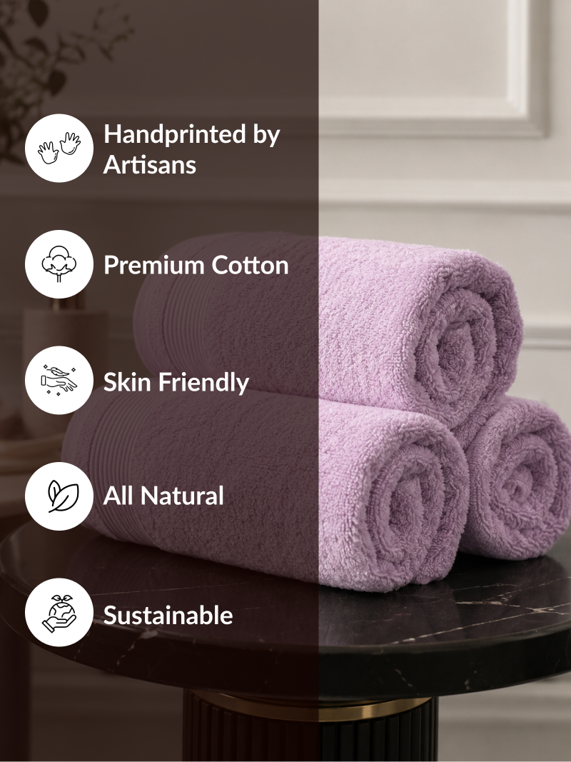 Soft Pink Premium 700 GSM Cotton Towel Set - Image 4