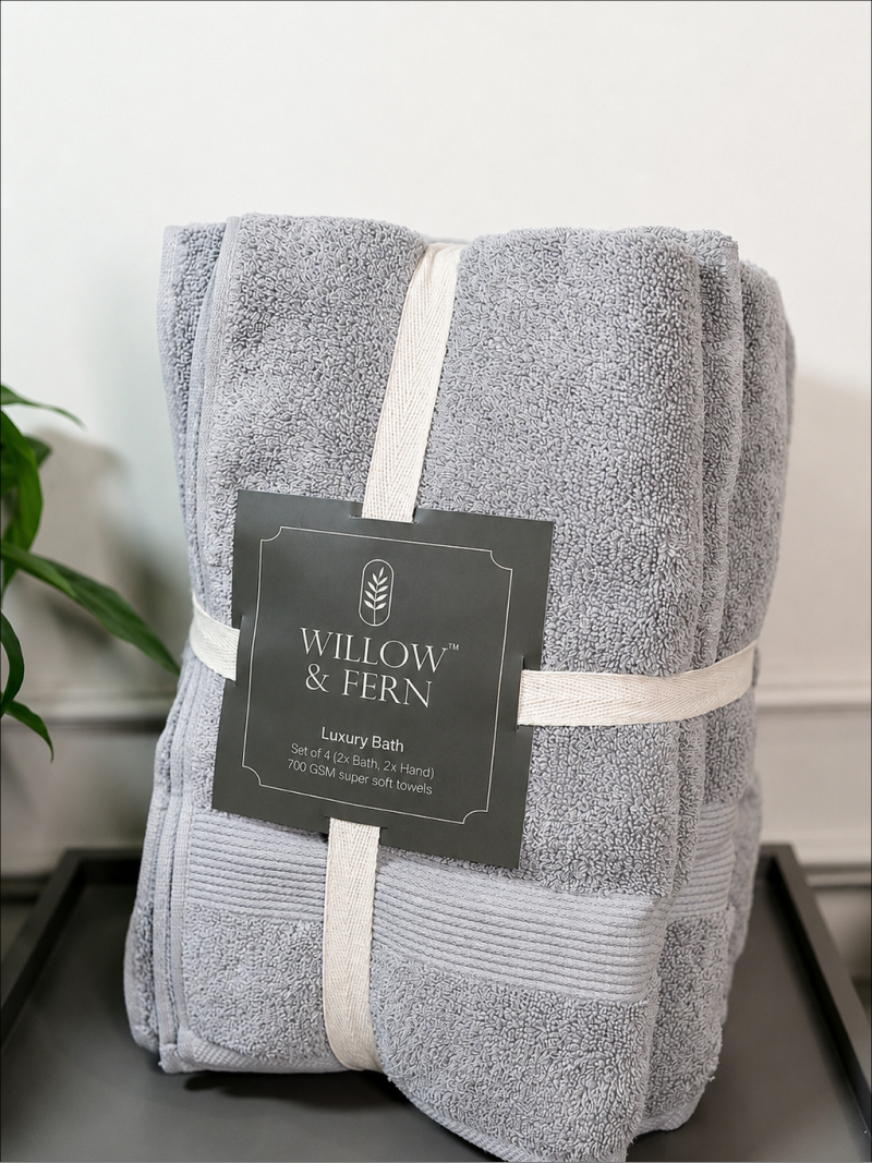 Silver Grey Premium 700 GSM Cotton Towel Set - Image 2