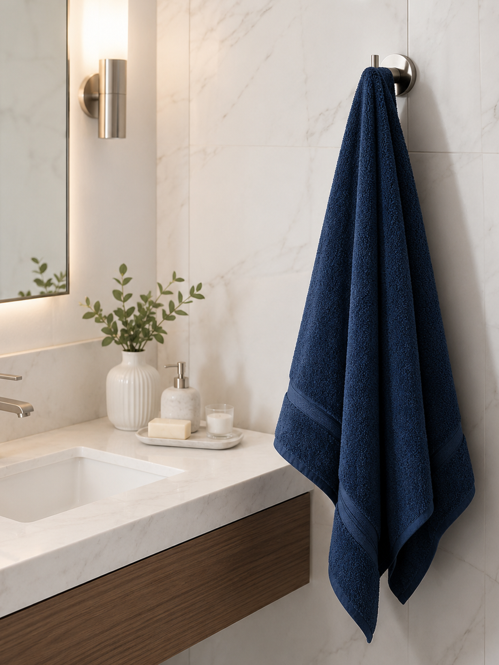 Navy Blue Premium 550 GSM Towel Set - Image 2