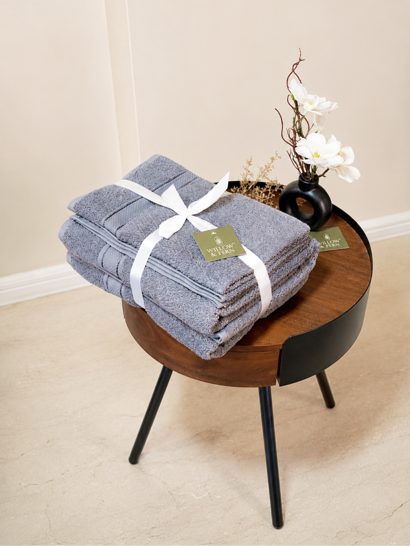 Dark Grey Premium 550 GSM Cotton Towel Set - Image 2