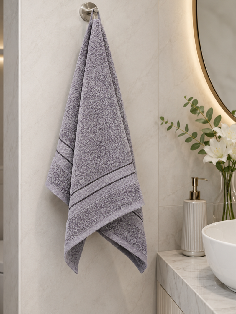 Dark Grey Premium 550 GSM Cotton Towel Set - Image 3