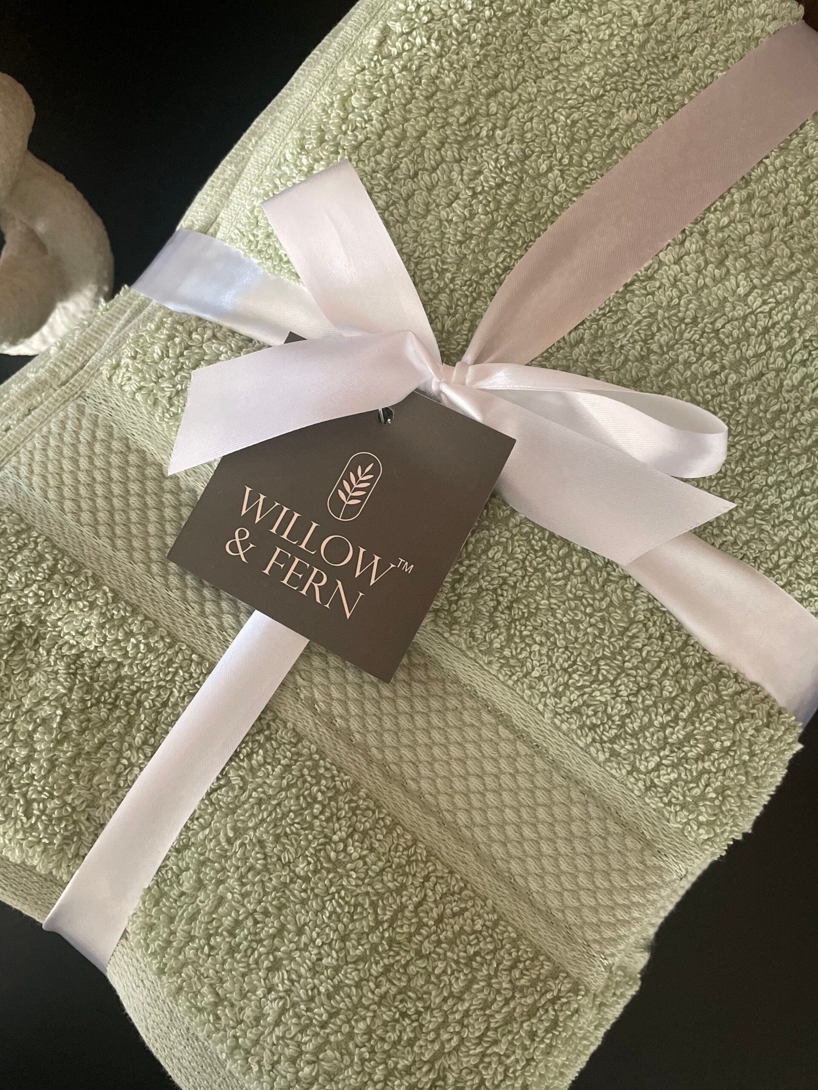 Premium 550 GSM Cotton Sage Green Towel Set.