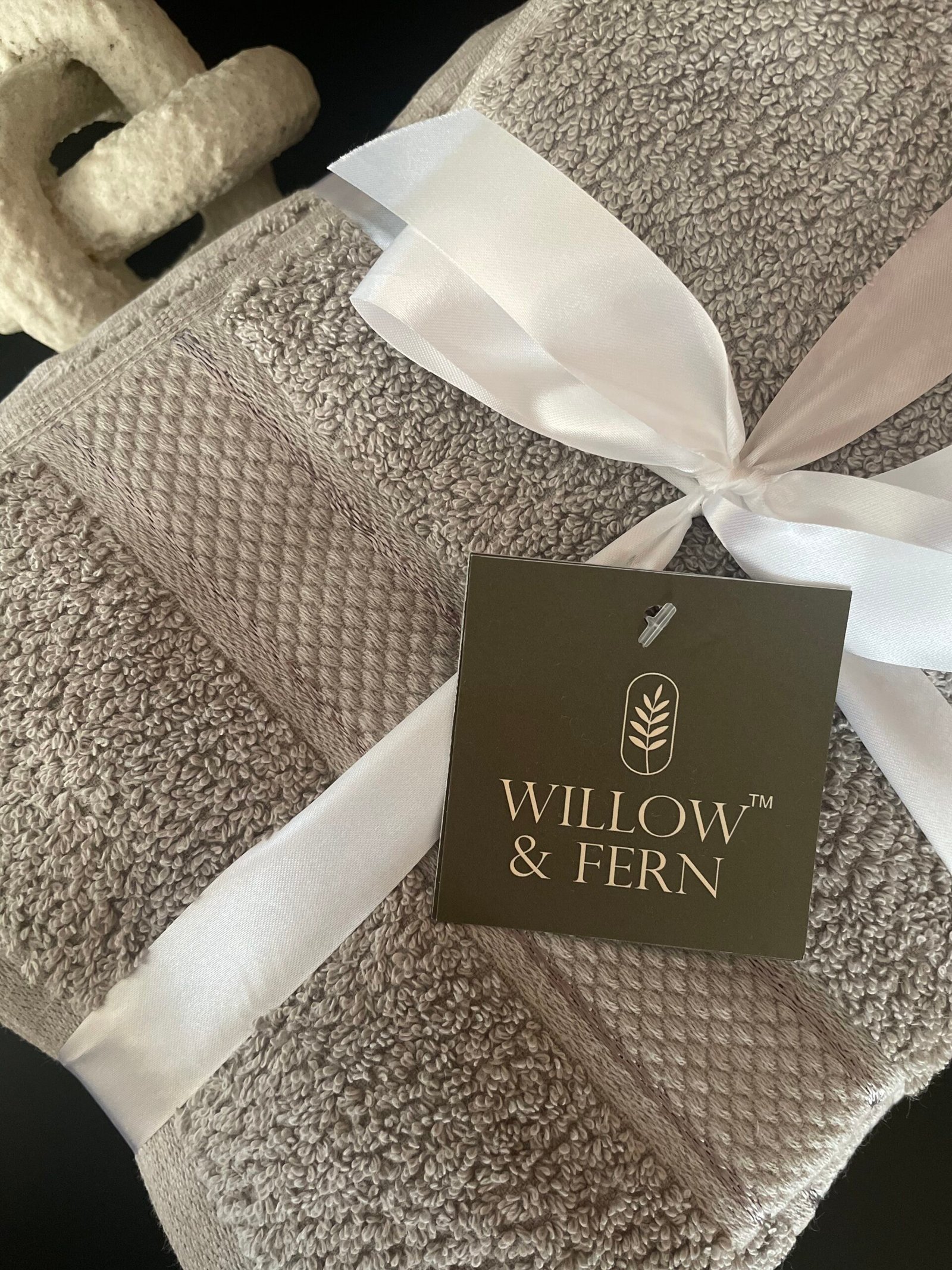 Premium 550 GSM Cotton Dark Grey Towel Set.